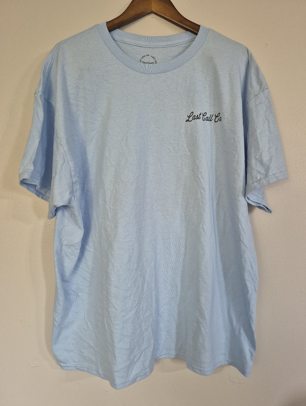 Last Call Co. Mens Light Blue T Shirt XXL